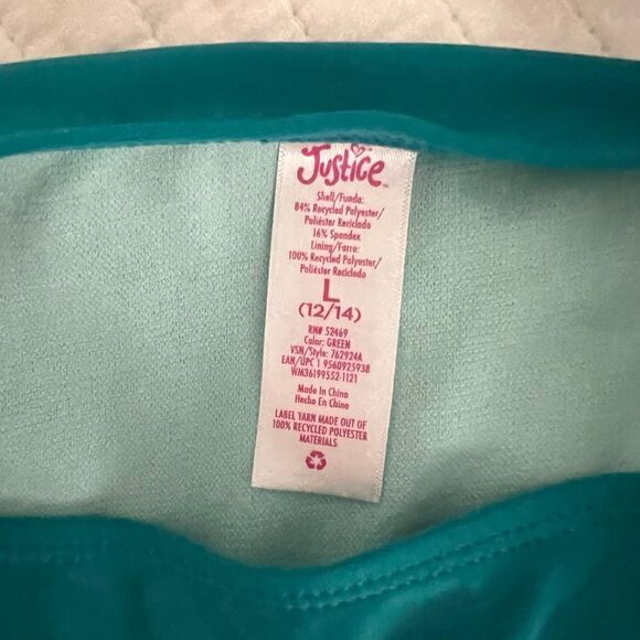 Girls Justice 3 piece set swim suit teal and floral and shorts size Large - Picture 3 of 15